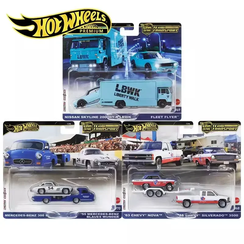 Hot wheels Premium Team Transport Miniatures Cars Hoteelws Diecast Model Car Hotweheels 1/64 Hotwheels Metal Nissan skyline