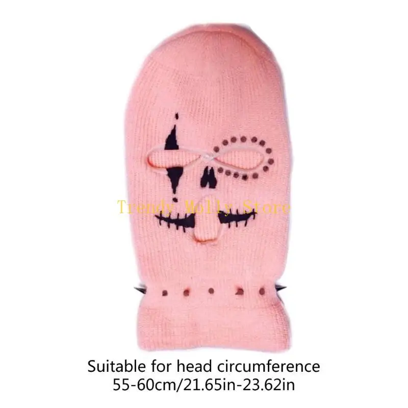 N5KB مخيف قبعة صغيرة محبوكة قبعة هالوين مخيف المسامير السارق كشر بالاكلافا قبعة زي حفلة تأثيري السارق قبعات الحفلات #6