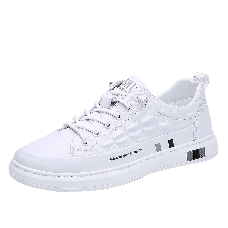 

Men's casual sneakers Leather flats Spring and Autumn fashion Breathable walking Student Teen New Size 39-44 single men's shoes