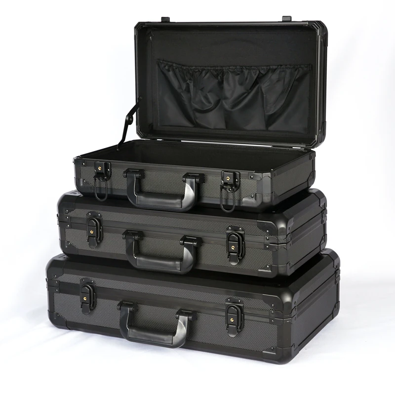 Imagem -03 - Longo Portátil Hardware Alumínio Toolbox Caixa de Segurança do Equipamento do Instrumento Caixa da Engrenagem do Agregado Familiar Mala Multi-funcional