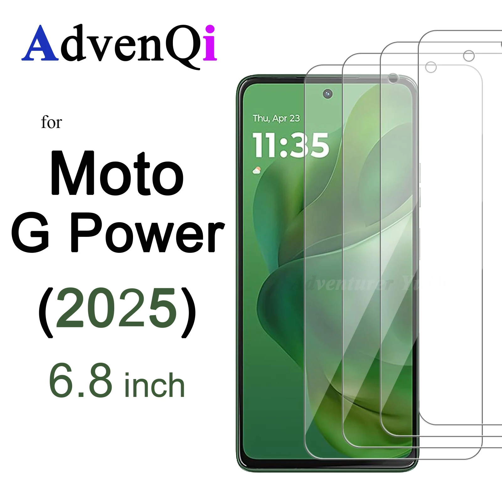 Защитная пленка для экрана Moto G Power 6.8 дюймов Motorola, закаленное стекло HD Crystal mica 9H, устойчивое к царапинам, совместимо с чехлами