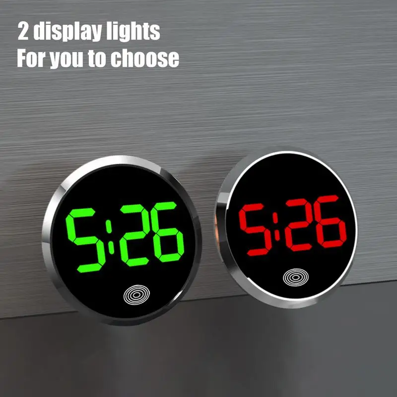LED Car Clock Luminous Automobiles Internal Stick-On Mini Digital Clocks Auto Ornament Car Accessories