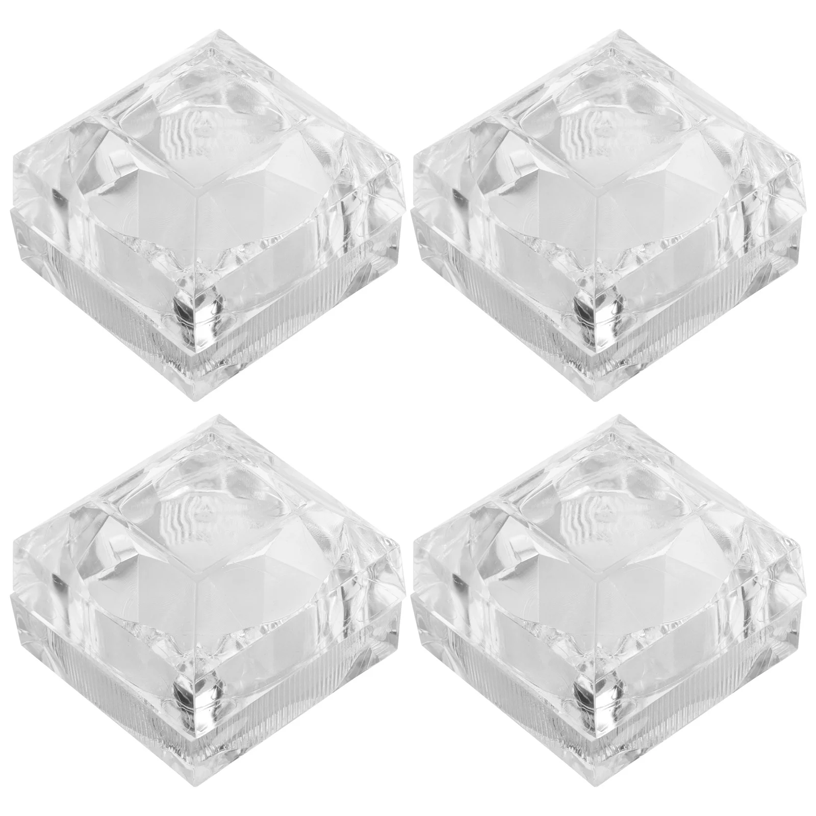 

10Pcs Acrylic Ring Box Set for Multiple Rings Wedding Engagement Jewelry Storage Compact Travel Friendly Design