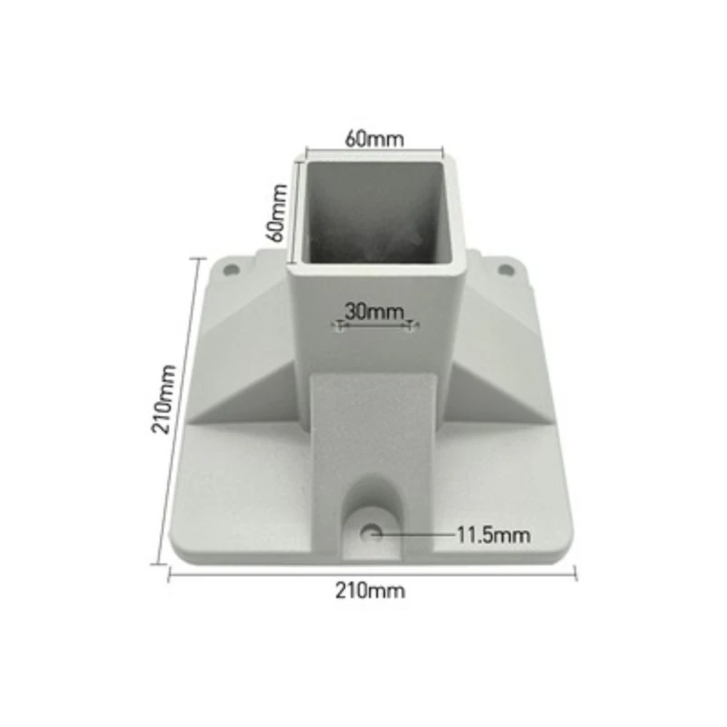 4040 Aluminum Foot Aluminum Profile Fixed Seat 8060648080 Guardrail Square Support Fence Base view 6