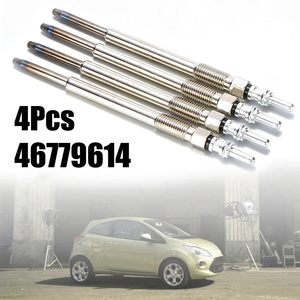 4x Car Diesel Heater Glow Plugs For Fiat 1.3 CDTI #46779614 Siliver Metal For CDTI Electric Plug Ignition Sparking Plug