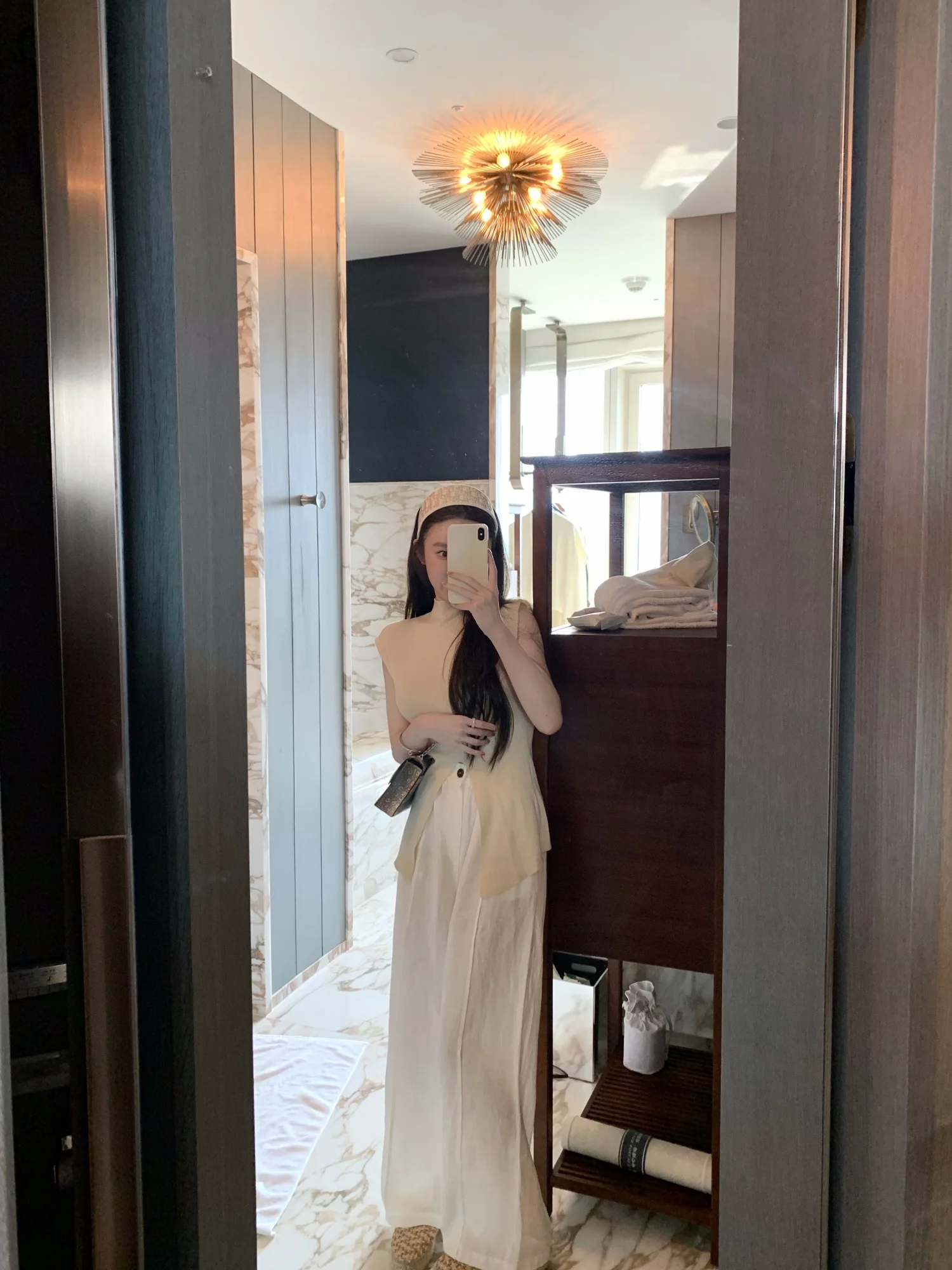 

Panda Jingjing 00% Linen Wide Leg Pants Comfortable Small Size Must Have Casual Trousers Fem Spring Season Other Material