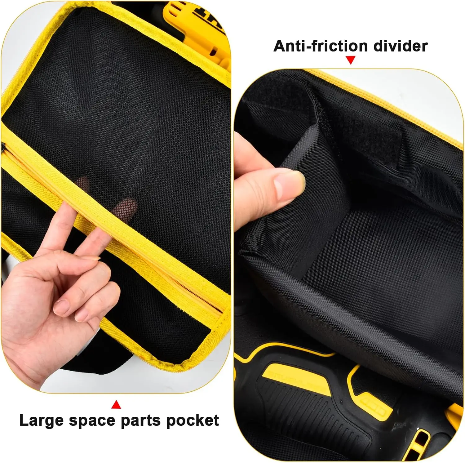 (SOLO CASO) Custodia per borsa per driver a percussione compatibile con DEWALT 20V MAX XR DCF900P1 DCF900B DCF891B DCF961B DCF899B Impatto senza fili