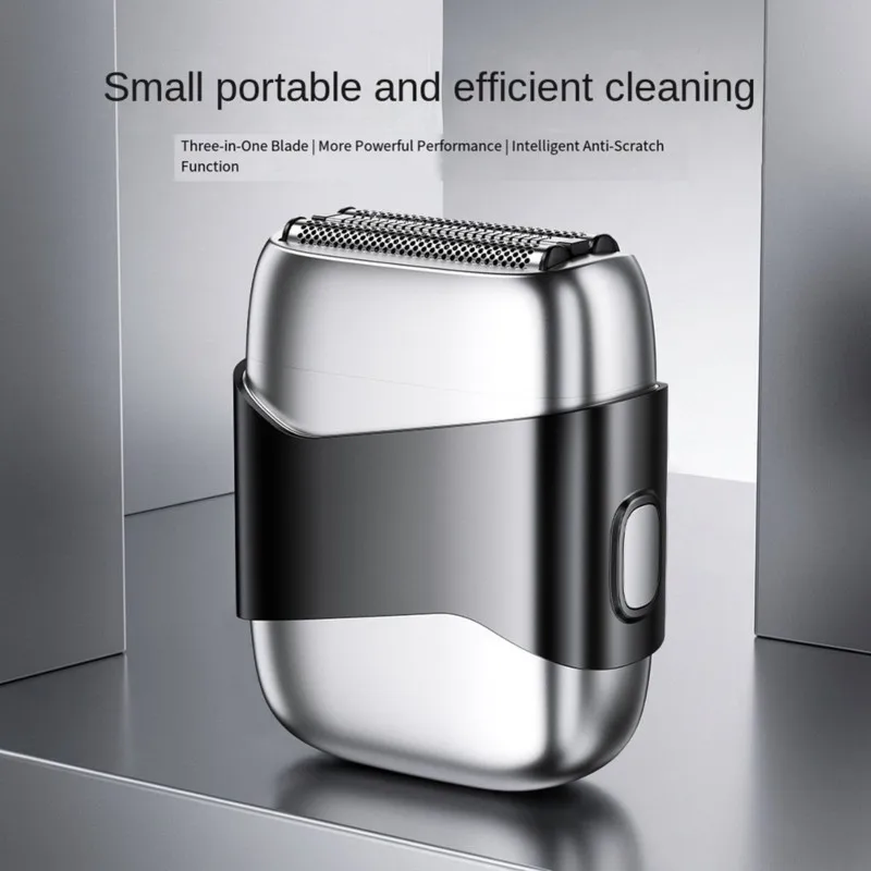 LITE-Quick Charge, Fully Washable, Magnetic Triple-Head Reciprocating Mini Electric Shaver- Portable Design