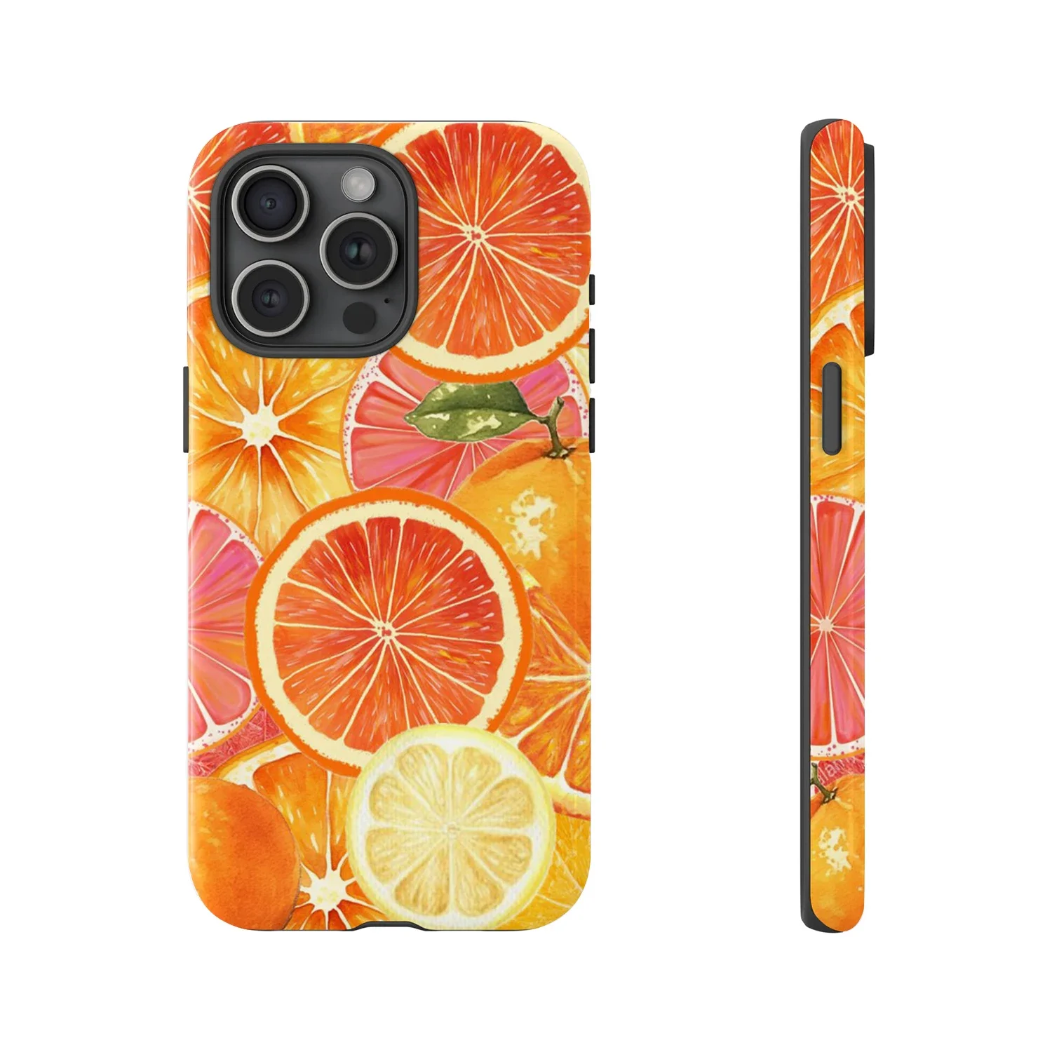 Fresh Fruit Lemon Orange Tough Case For Iphone 16 15 14 13 12 11 Pro Max 13Mini 12Mini XSMAX XR X 7 8 Plus