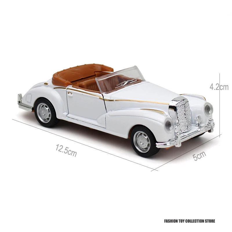 1: 36 Convertible Vintage Modified Alloy Car Model Pull Back Car With To Open The Door Vehicles Decoration Toys For Kids Gift