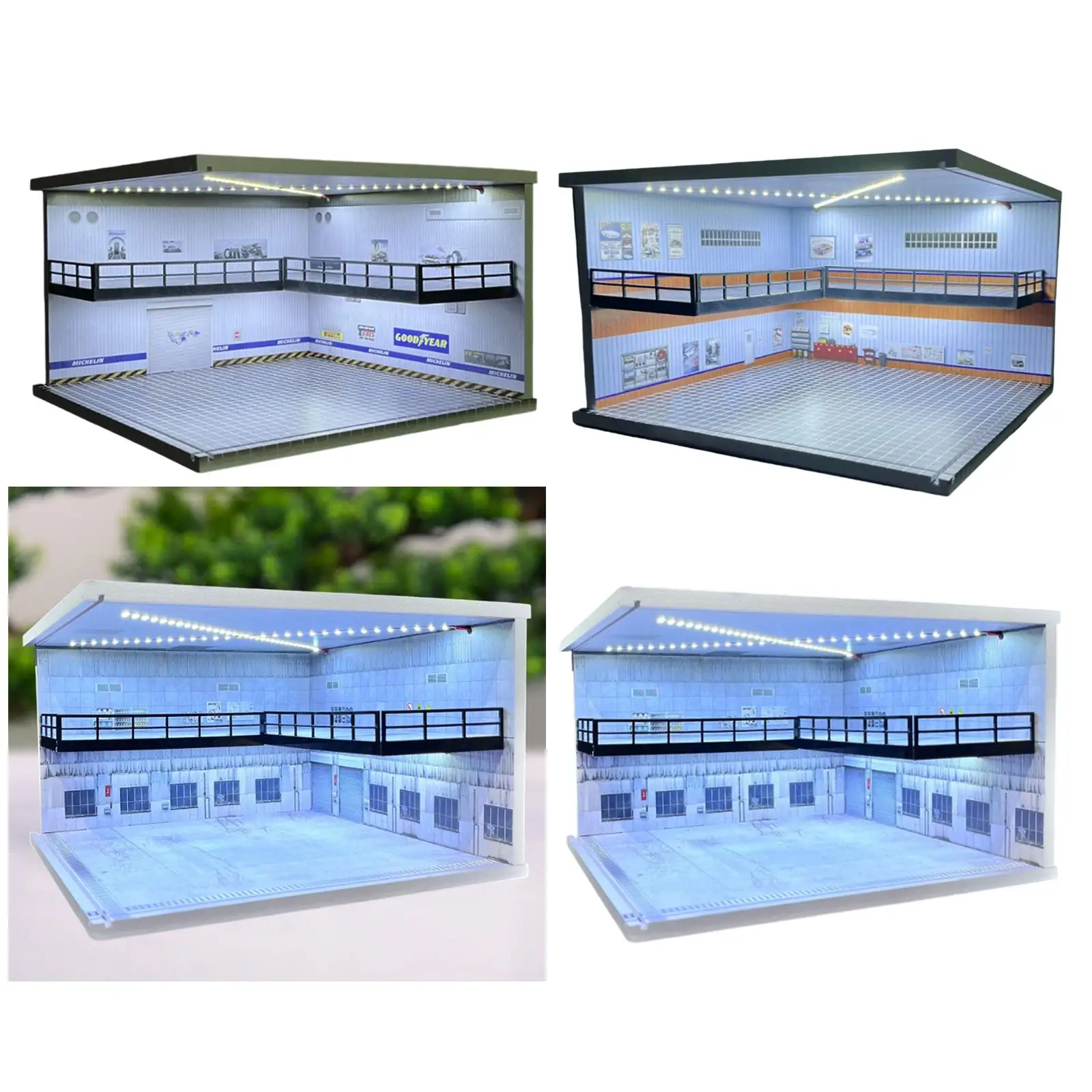 

Двухслойная парковка 1/64, легкий демонстрирующий подарочный парковочный гараж