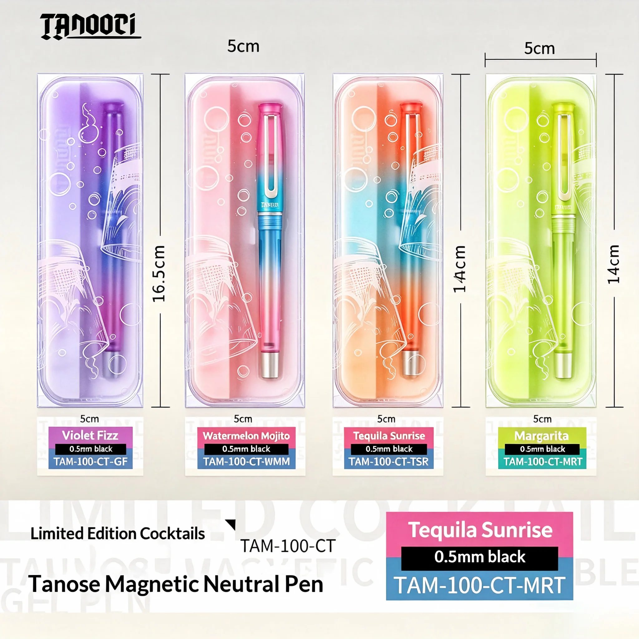 caneta-de-gel-metalica-com-tampa-magnetica-da-colecao-cocktail-da-tanooci-corpo-da-caneta-com-lindas-cores-em-degrade-excelente-material-de-escrita-para-uso-diario-ideal-para-estudantes