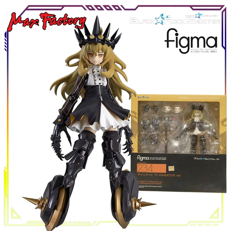 Max Factory Original Figma Series 234 Black Rock Shooter Battle Wheel Fairy TV Animated Edition Anime Action Figure Model Toys