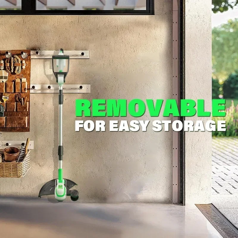 ماكينة تشذيب سلسلة لاسلكية 20 فولت 12 بوصة، مع بطاريتين و8 بكرات لحواف العشب والتحكم في الاعشاب