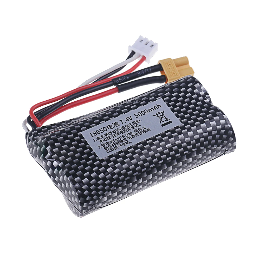 7.4 V 5000mAh Lipo batteria XT30 spina per HUINA 580 1580 1583 RC giocattoli accessorio 7.4 V 2S batteria per 1580-005 Huina 580550 583 582