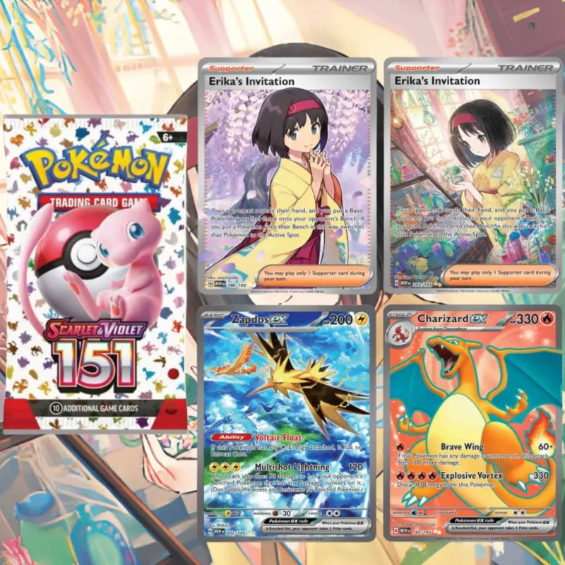 

PTCG Cards Scarlet Violet 151Booster Anime Game Characters Self Made English Version DIY Collection Flash Cards Toy Gift