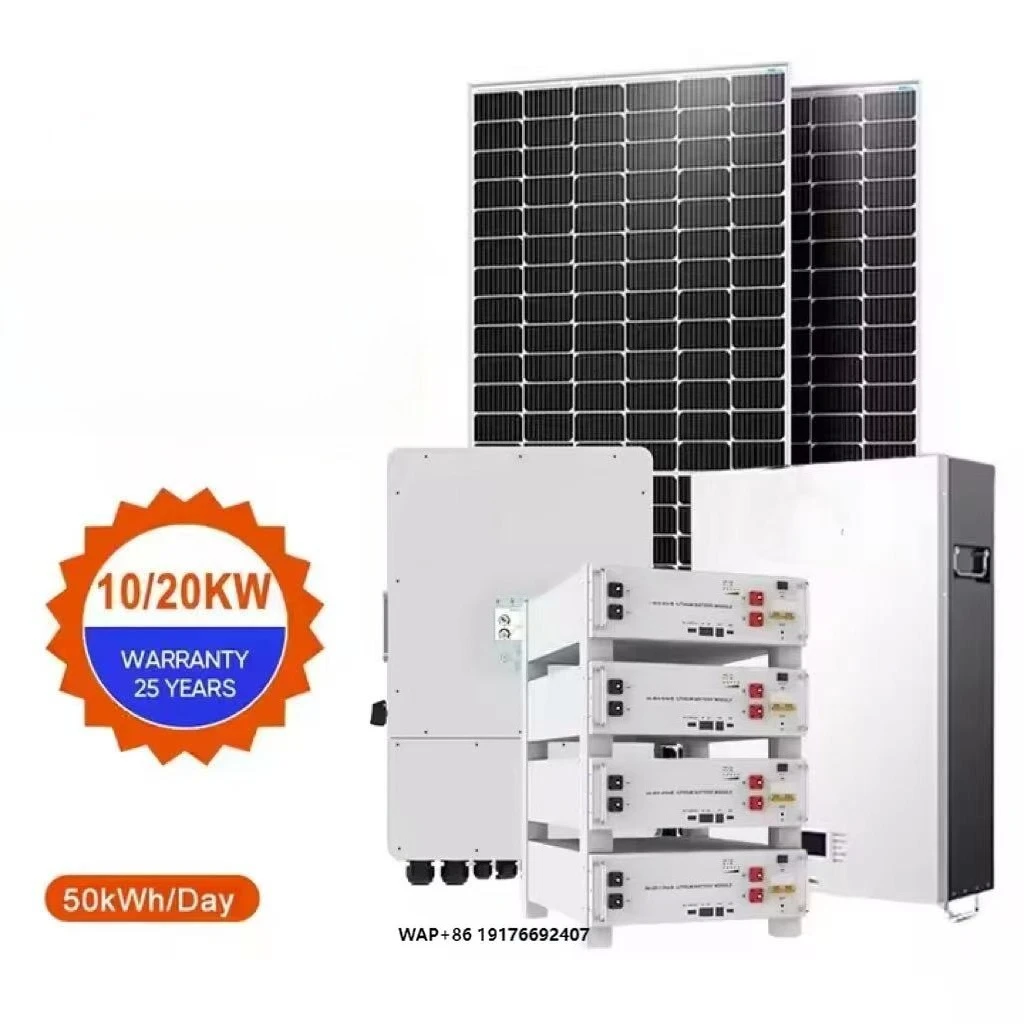 Residential 10KW Solar Panels Complete Kits 20KW  Energy Storage System with Deye Battery Hybrid Inverter