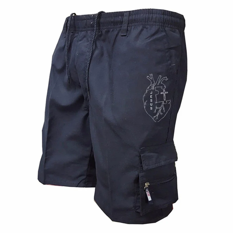 Camouflage men\'s shorts casual fashion shorts men\'s multi-pocket work shorts
