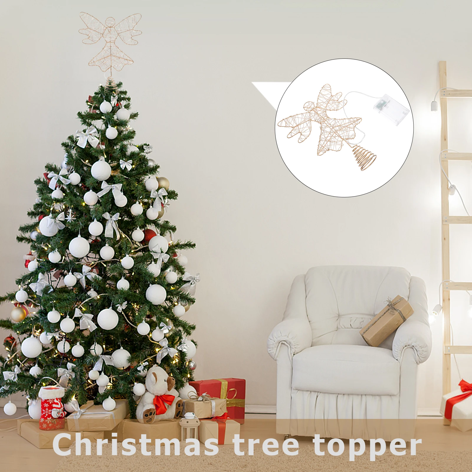 

Christmas Decoration Angel Tree Top Decorate Topper Toppers Golden Cute