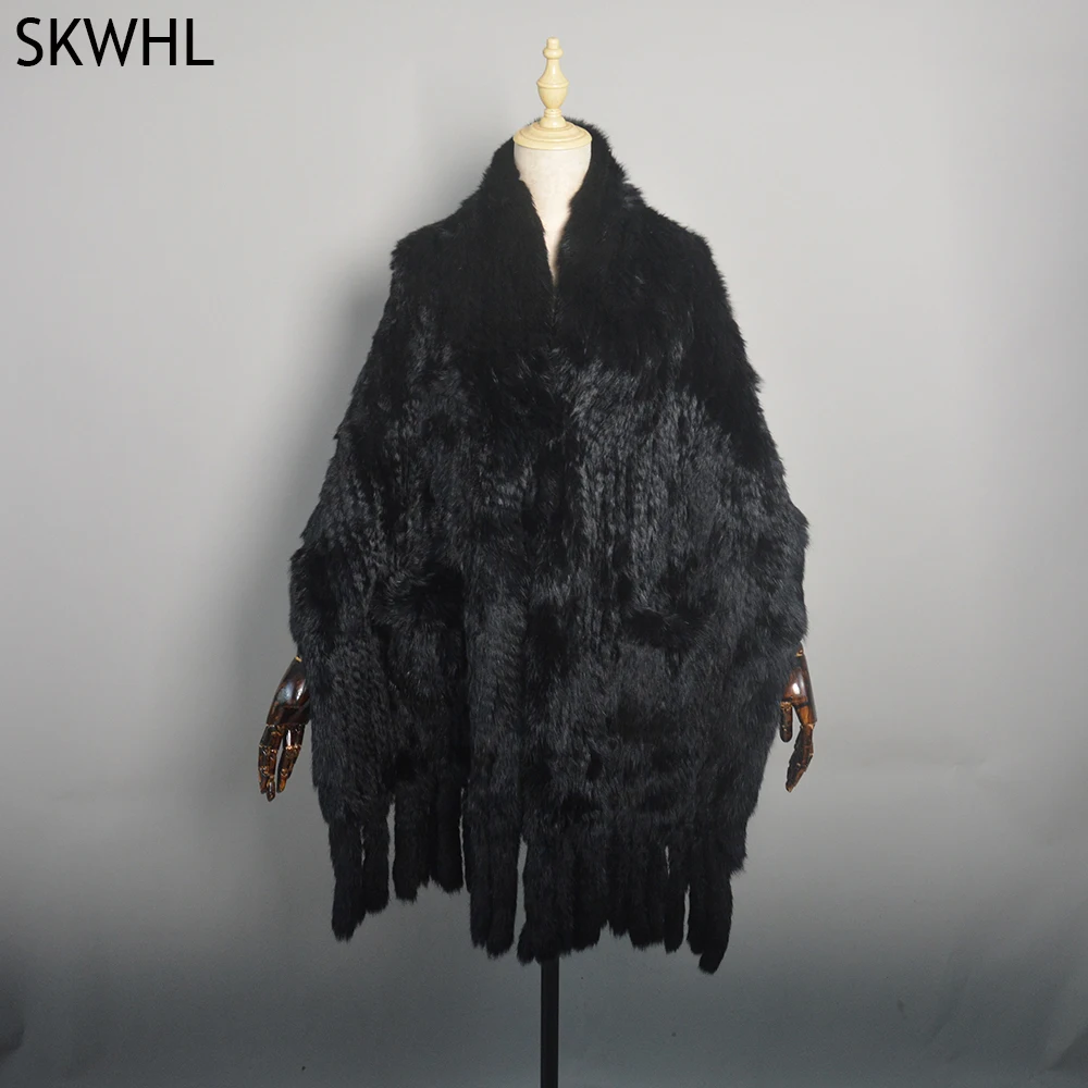 

2025 Hot Sale Long Style Winter Warm Real Natural Rabbit Fur Scarf Real Rabbit Fur Shawl Fashion Women Knitted Real Fur Scarves