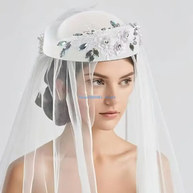 قبعة T3LC كلاسيكية على شكل زهرة فاسيناتور لحفلات الشاي ديربي قبعة الكنيسة للمناسبات الرسمية #3