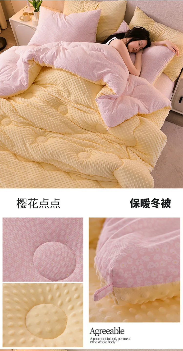 KDJEIKZ Microfiber Is Thickened by 3D Beanie Velvet to Protect the Warm Winter Blanket by Single Double Fall and Winter