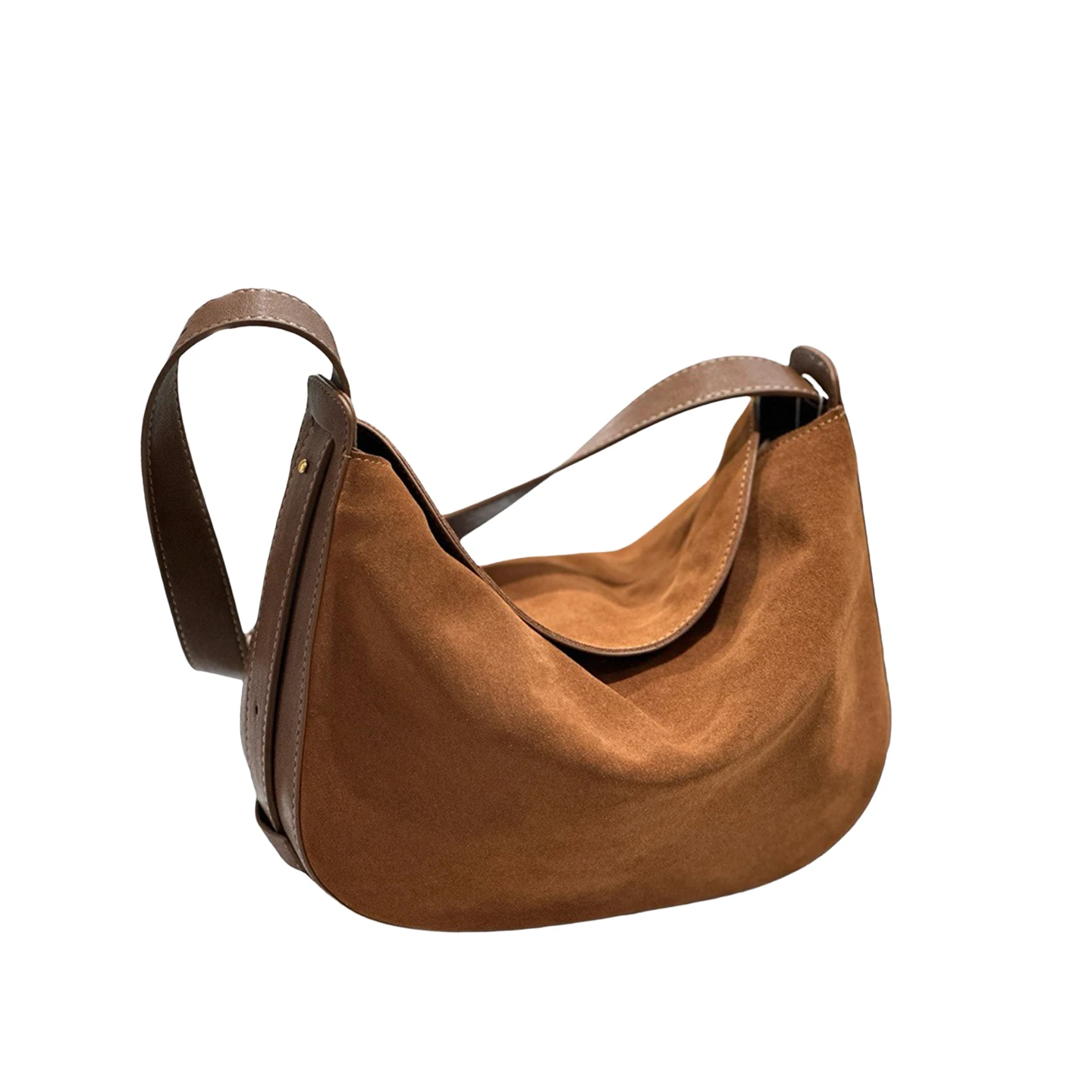 

Mendy Suede Bags New In Underarm Bag Frosted Cowhide Hobo Tote Adjustable Handle Genuine Suede Leather Women Armpit Shoulder Bag