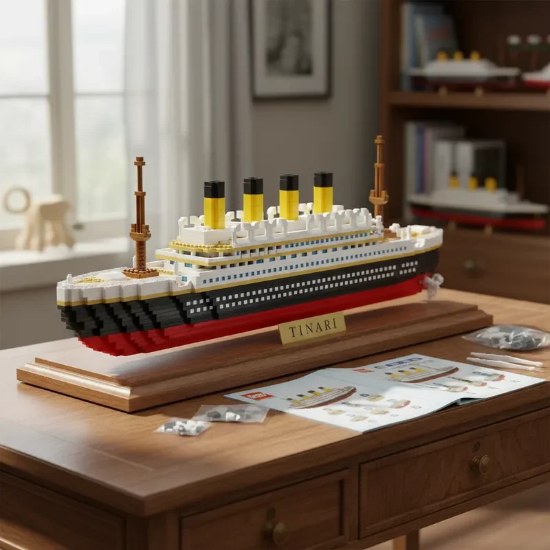 Colección creativa de barcos, microbloques de construcción DIY, juguetes Titanic, modelo MOC, modelo de ensamblaje, regalos de cumpleaños y Navidad