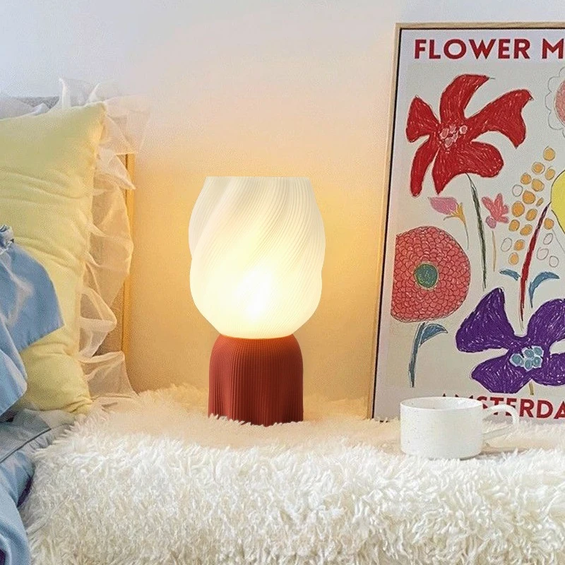 Modern Designer LED Floor Lamp Environmentally Friendly PE Material Bedroom Headboard Interior Study Eye Protection Table Lights