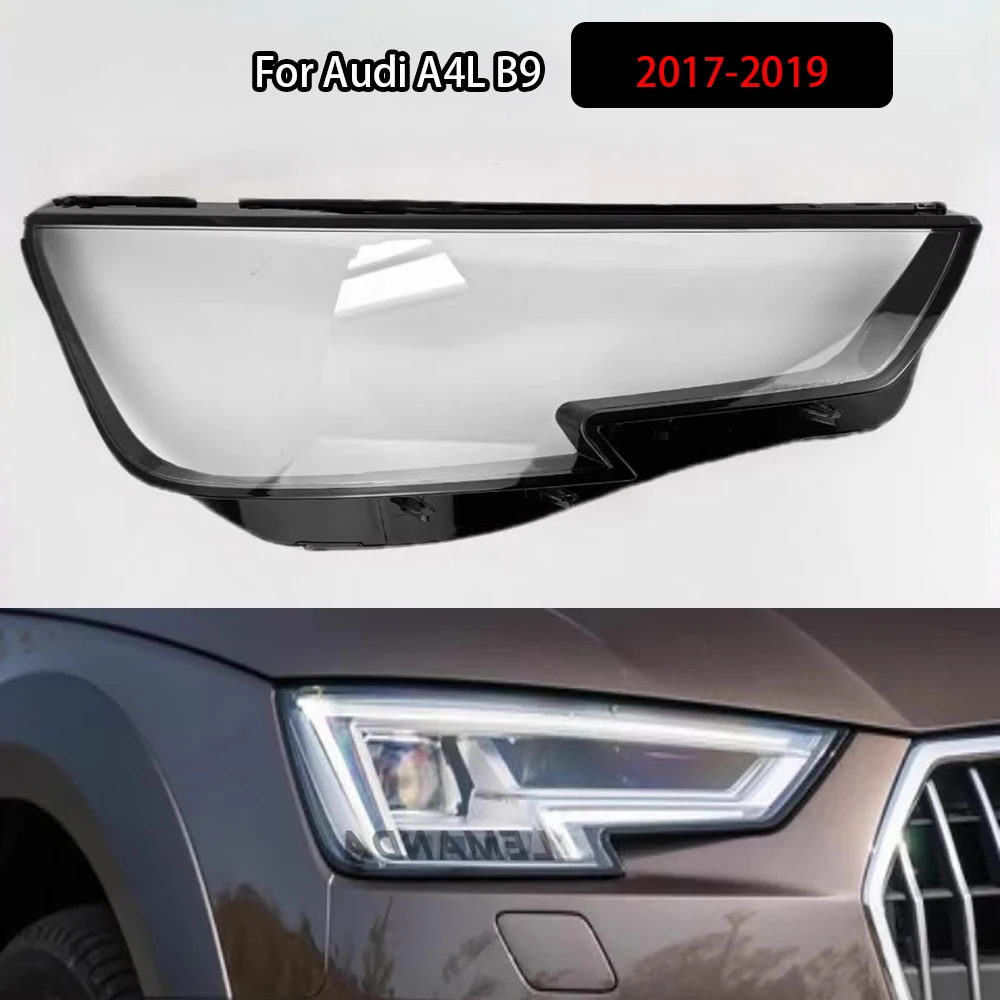 

For Audi A4L B9 2017-2019 Headlamp Cover Transparent Lamp Shade Shell Lens Plexiglass Replace Original Lampshade