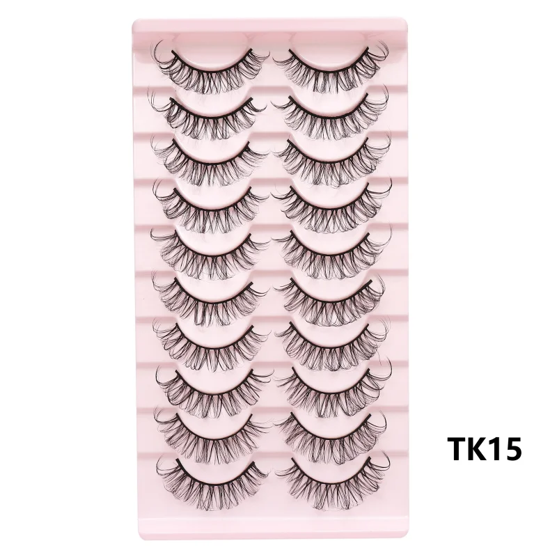 Russische Streifenwimpern 10 Paar Flauschige Kunstnerzwimpern 3D Falsche Wimpern Russische Volumen-Wimpern Künstliche Wimpern Giveaway Make-up – Detail 18
