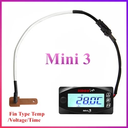 Motorcycle thermometer Fin Type Temperature Sensor Voltage Time Water Temperature Sensor Adapter For cb500x NMAX mini 3 gauge