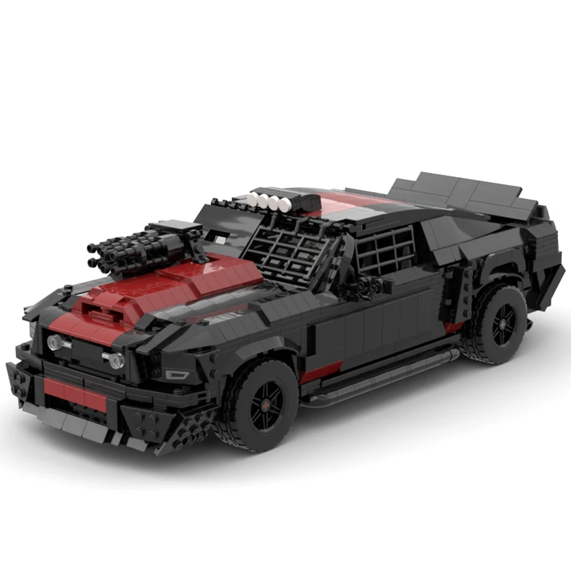 

New MOC Ford Mustang - Death Race Building Blocks Sports Racing Car Roadster Assemble Bricks Vehicle Toys Gift For Kid Boys