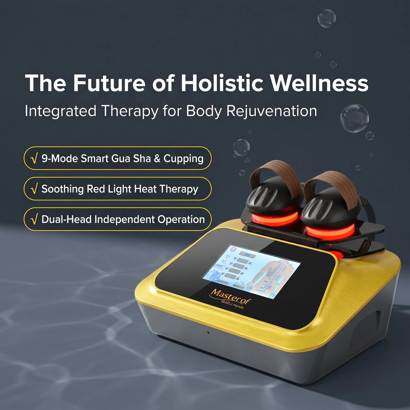 Biological Microcurrent Meridian Instrument Clearing Meridians Negative Pressure Cupping Scraping Home Health Care Device