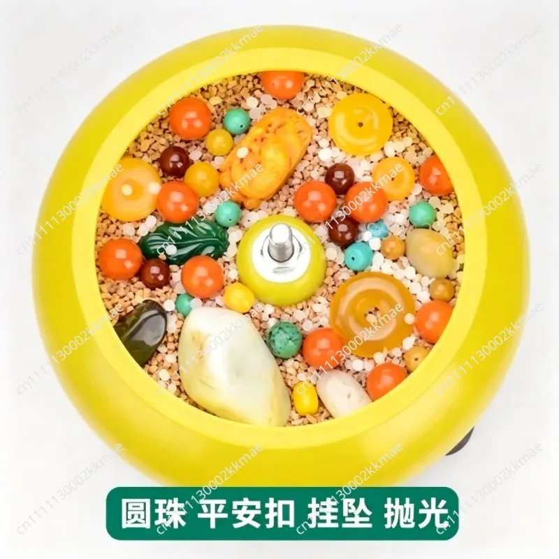 6 Inch Vibratory Tumbler for Jade Agate Polishing, Rock Stone Grinder Machine, Efficient Barrel