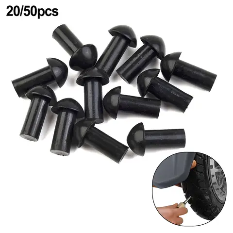 20/50pcs 자동차 오토바이 진공 타이어 타이어 수리 도구 펑크 버섯 스타일 플러그 휴대용 고무 타이어 수리 버섯 플러그