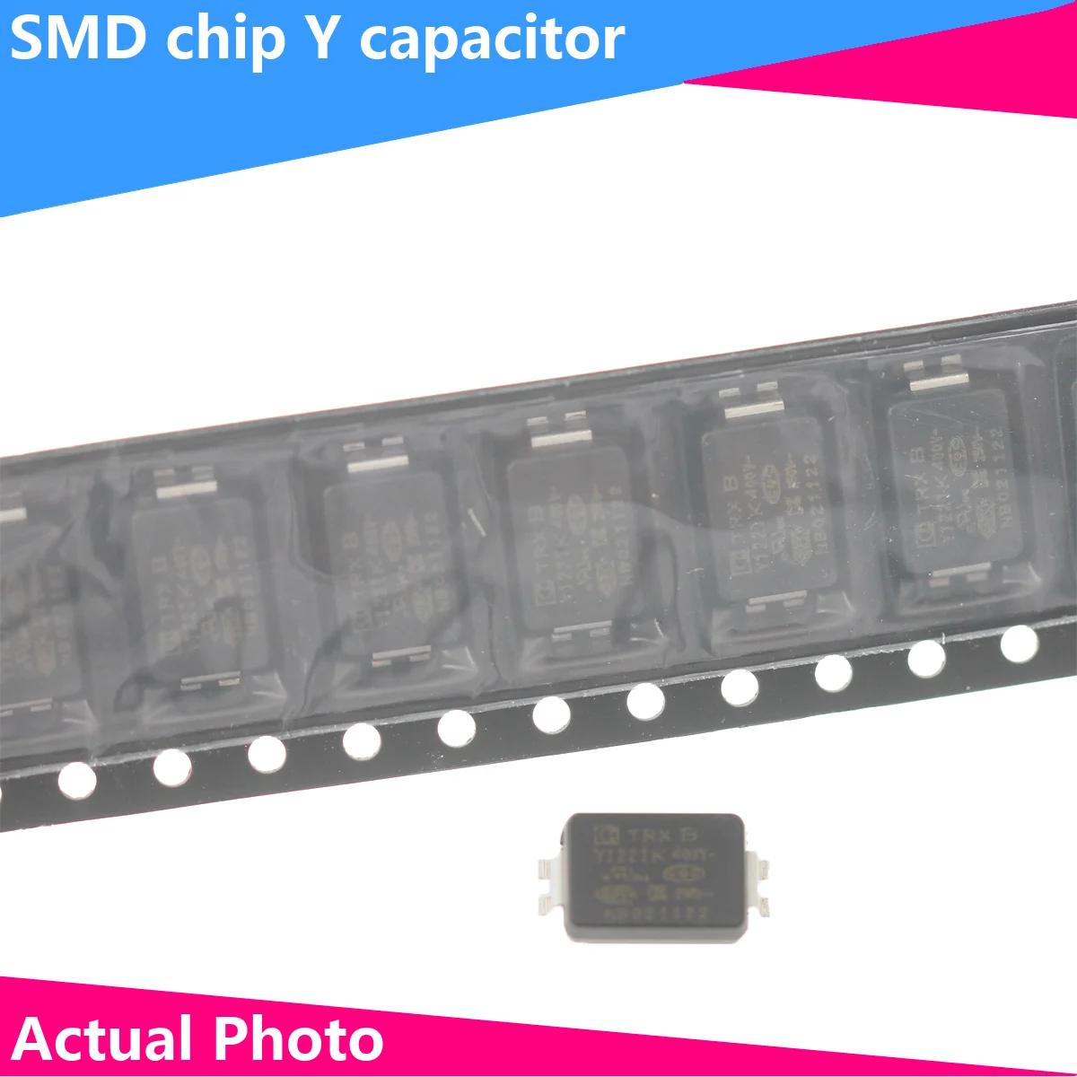 

10PCS SMD chip Y capacitor TMY1222 400V 222/102/101/221/331/471/152 300V