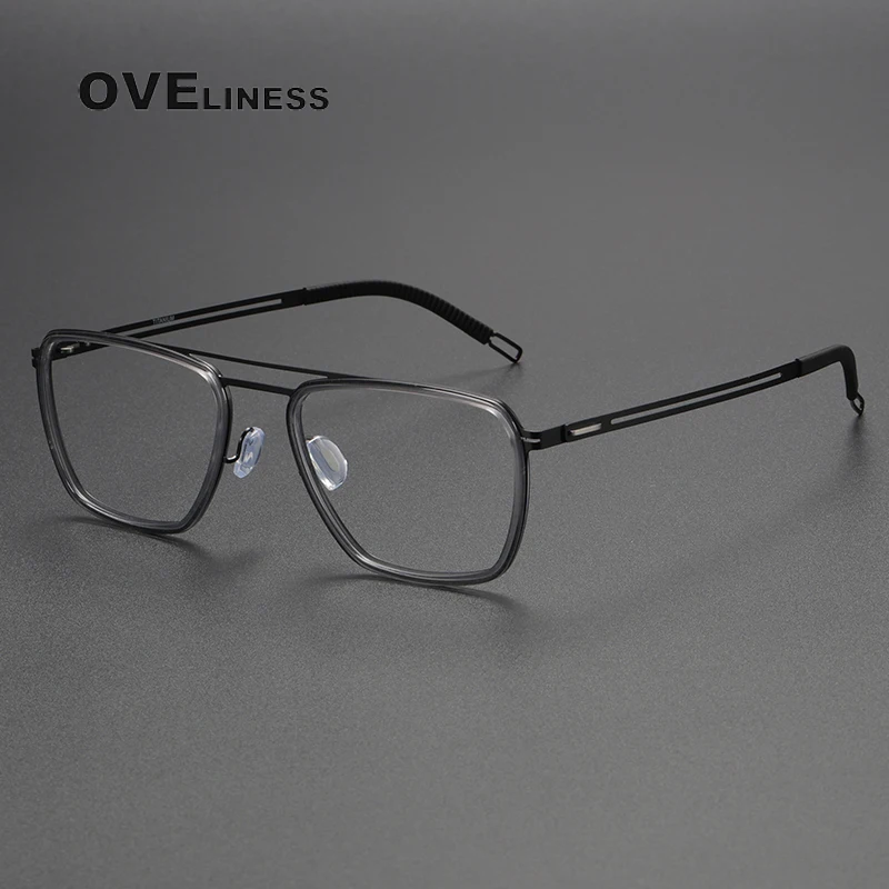 Pure Titanium Glasses Frame Homens mulheres Retro Vintage Square masculino Eyewear 2023 Nova Receita Óptica Miopia Óculos Quadros