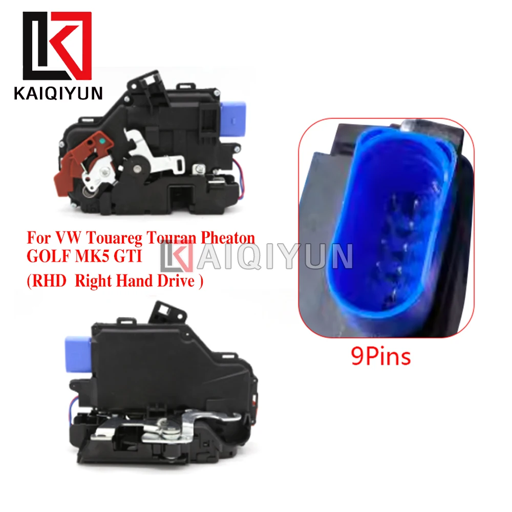 Front Left/Right Door Lock Actuator For VW  Touareg Touran Pheaton GOLF MK5 GTI 3D2837016S 3D2837015K 9Pins For Plug