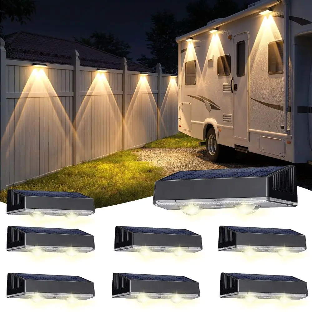 No Drill Solar Outdoor Wall Light Waterproof Solar Powered Solar Wall Washer Light Self Stick Self-Adhesive