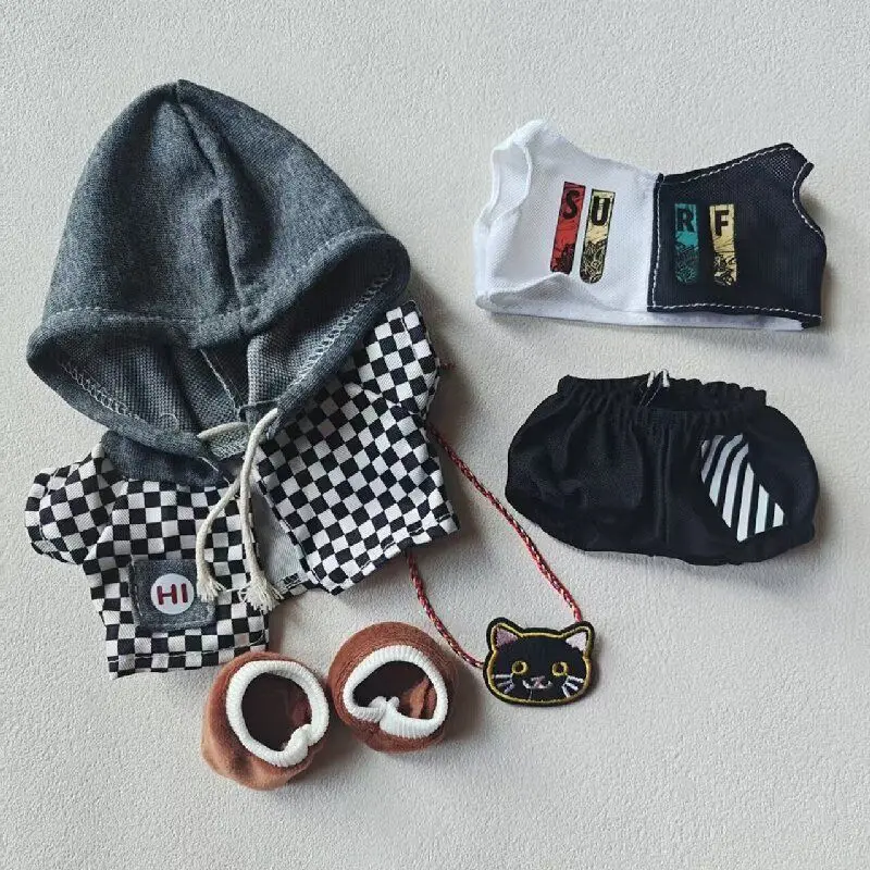 

Хлопковая одежда для кукол, мягкие игрушки 20 см, одежда, милые мужские детские нарядные толстовки с капюшоном, костюм, детский подарок на день рождения для взрослых своими руками