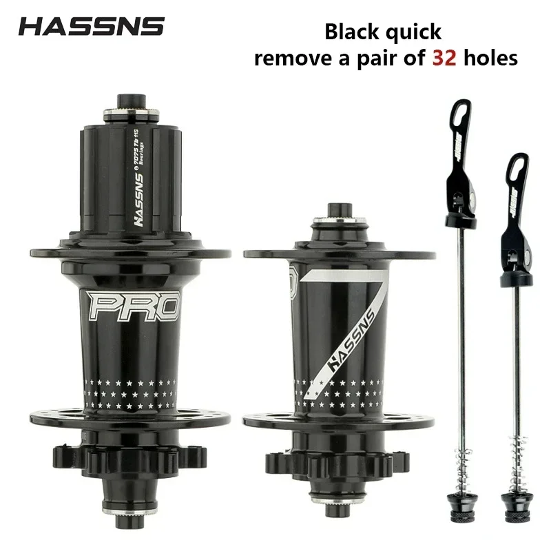 HASSNS PRO7 Mtb Hub 32 ثقوب تحمل دراجة هوائية جبلية Freehub المحور الخلفي 32h مكعب صاخبة البطانات دراجة 12 11 10 9 8 7 سرعة