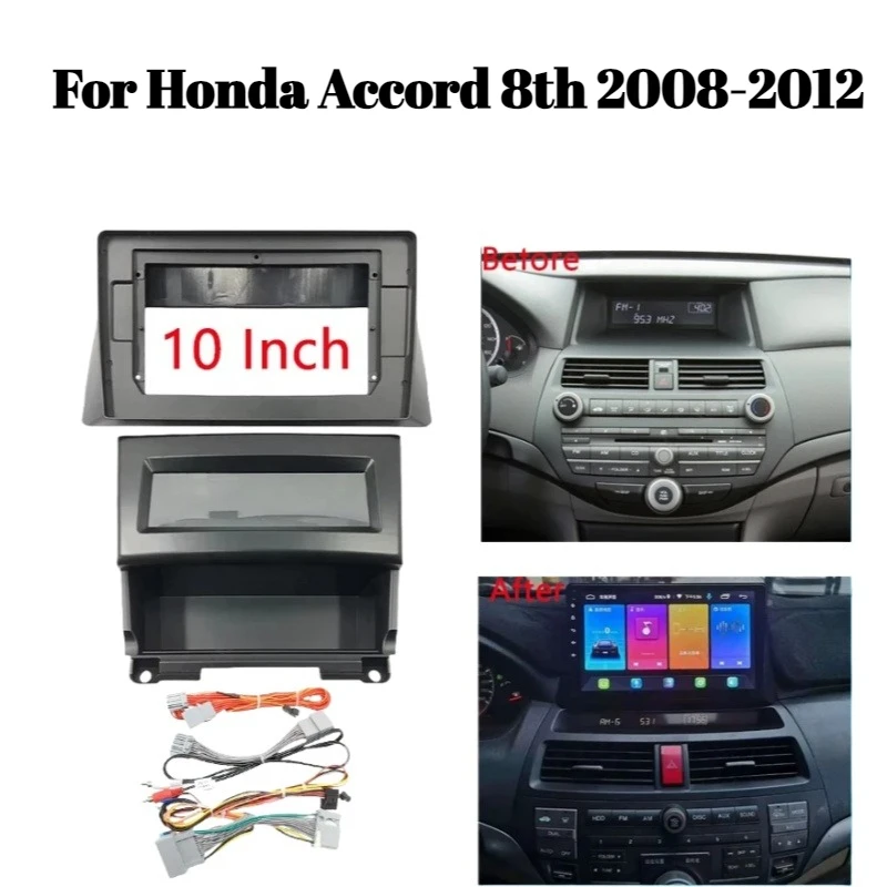

Рамка лицевой панели радиоприемника 10,1 дюйма для Honda Accord 8th 2008-2012 гг. | Панель установки приборной панели 2DIN