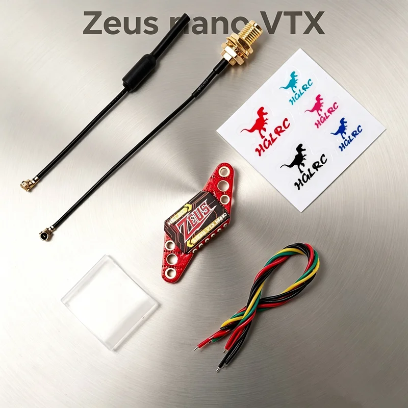 HGLRC Zeus Nano 350mW VTX, DC 5V Input, IRC Protocol, Multiple Mount Hole Patterns, Built‑in Mic, for 2‑3 Inch Quad