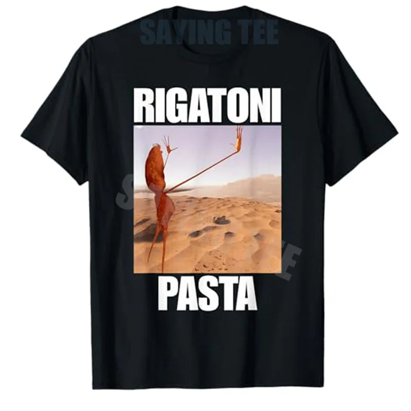 Marcus The Worm Rigatoni Pasta T-Shirt Y2k Sarcastic Joke Saying Tee Novelty Gift Streetwear Aesthetic Clothes Short Sleeve Tops