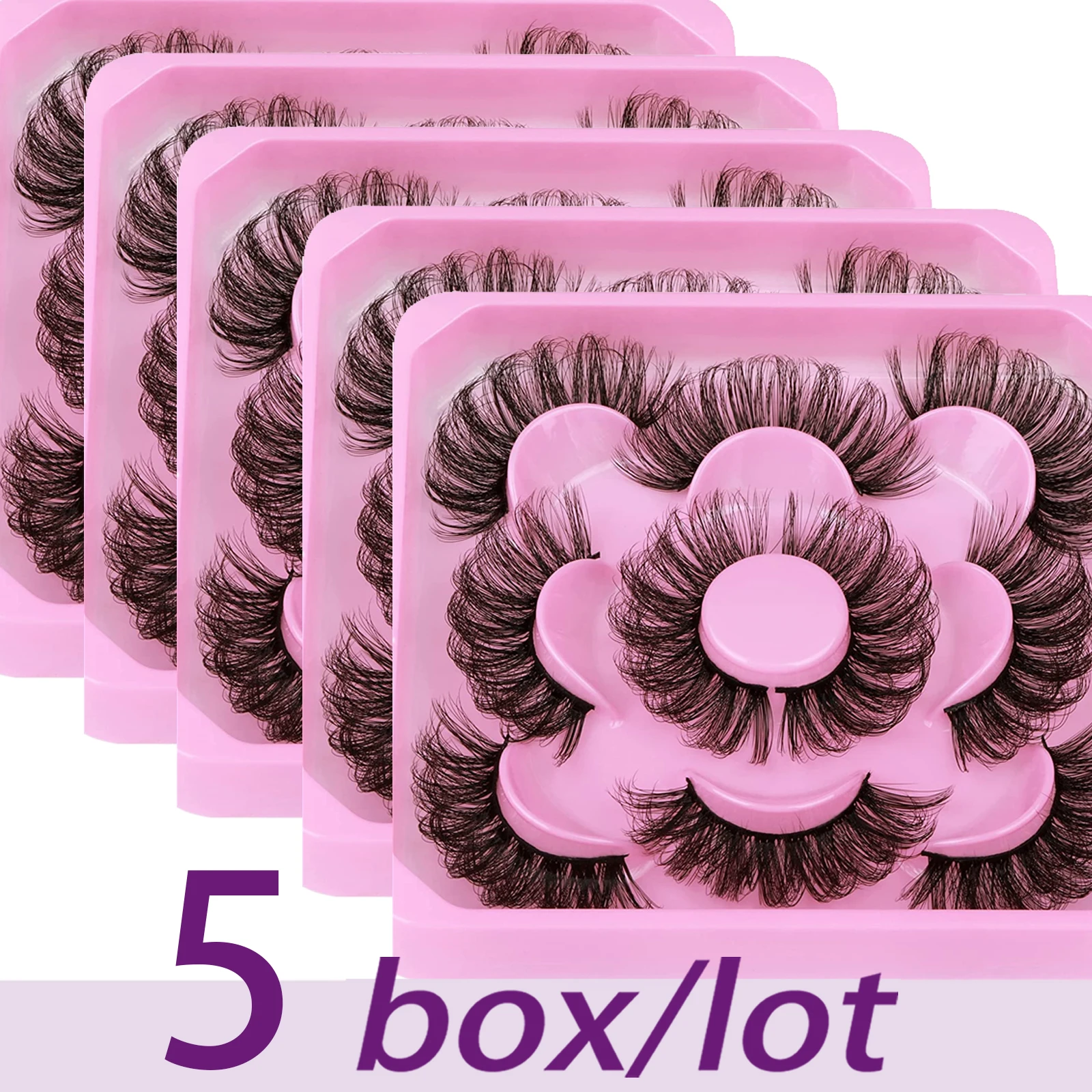 15 Paare/25 Paar Russische Streifenwimpern Flauschige Nerzwimpern 3D Falsche Wimpern Russische Volumenwimpern Gefälschte Wimpern