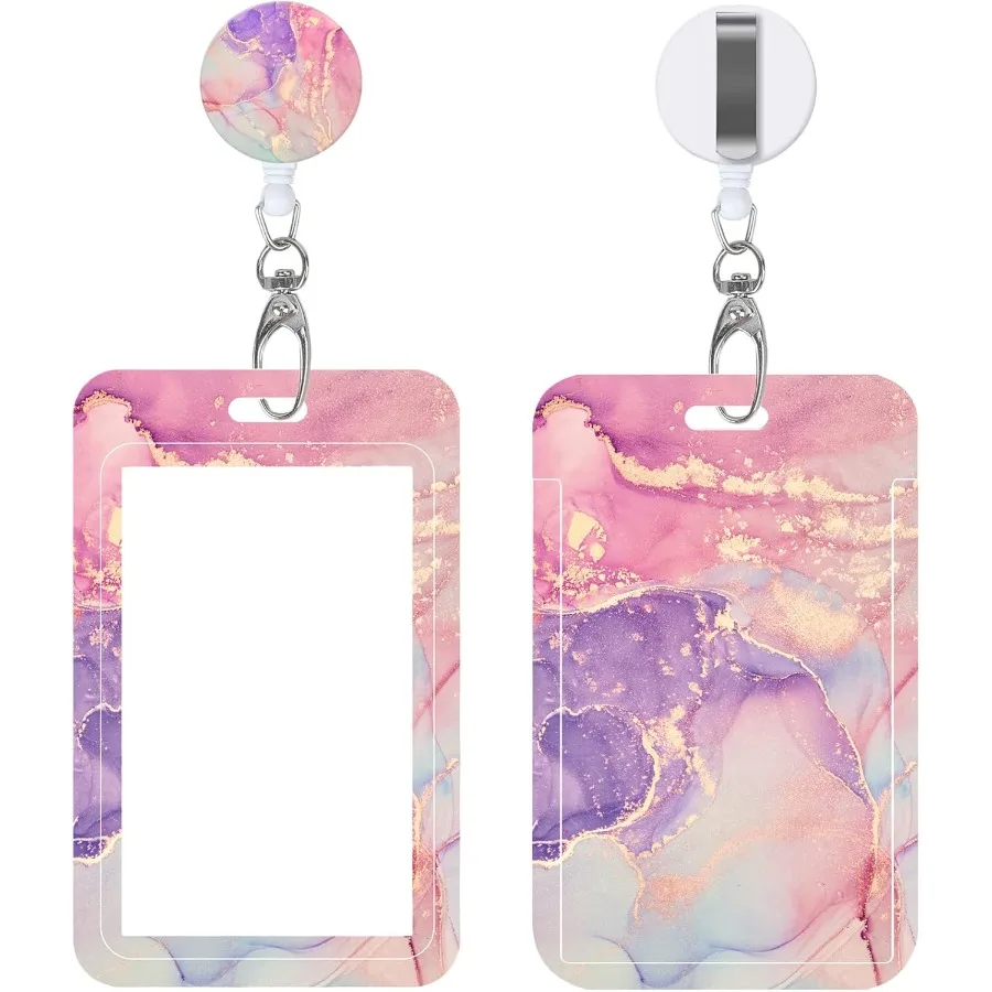 شارة بكرات قابل للسحب مع حلقة تسلق بكرة كليب عامل شارة حامل حزام الطويق الهوية ID شارة حامل حالة ممرضة طبيب #1