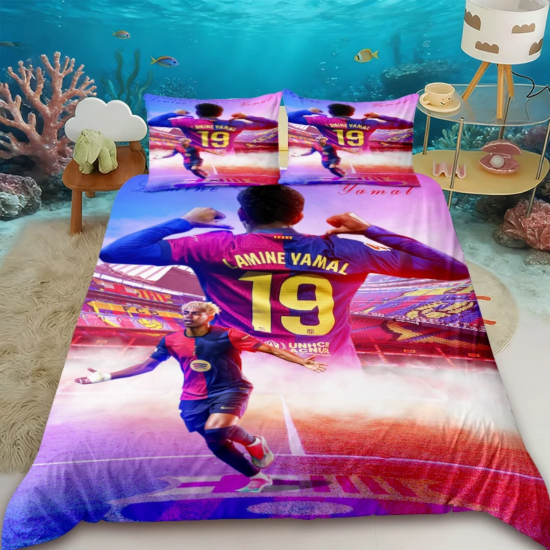

Комплект пододеяльников с 3D-принтом Yamal Football Star, подходит для подростков, детей, мальчиков и девочек, мягкий и удобный.