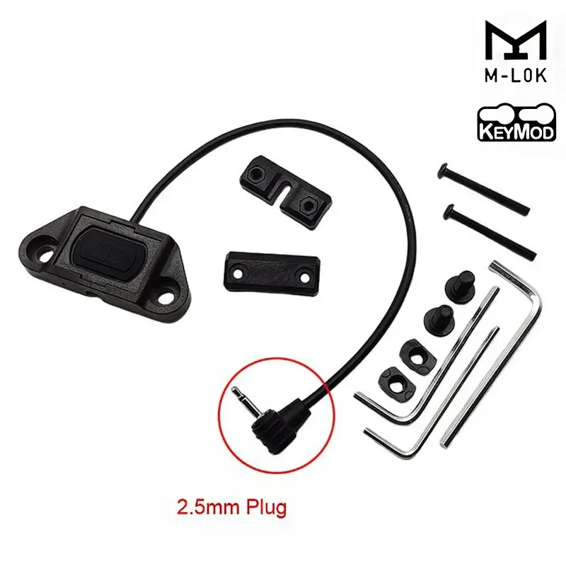 Element Airsoft Pressure Remote Switch Mlok Keymod 20mm Picatinny Rail for SF M300 M600 DBAL-A2 PEQ15 2.5mm 3.5mm Plug