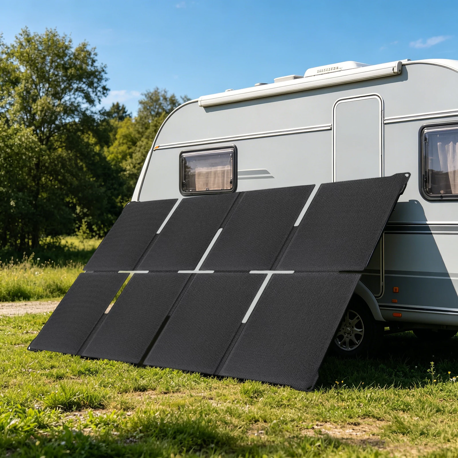 8 Folds Sun-Powered Panels Lightweight Foldable Solar Batter Charger Flexible Solar-Powered Panel for Power Station Phone Charge